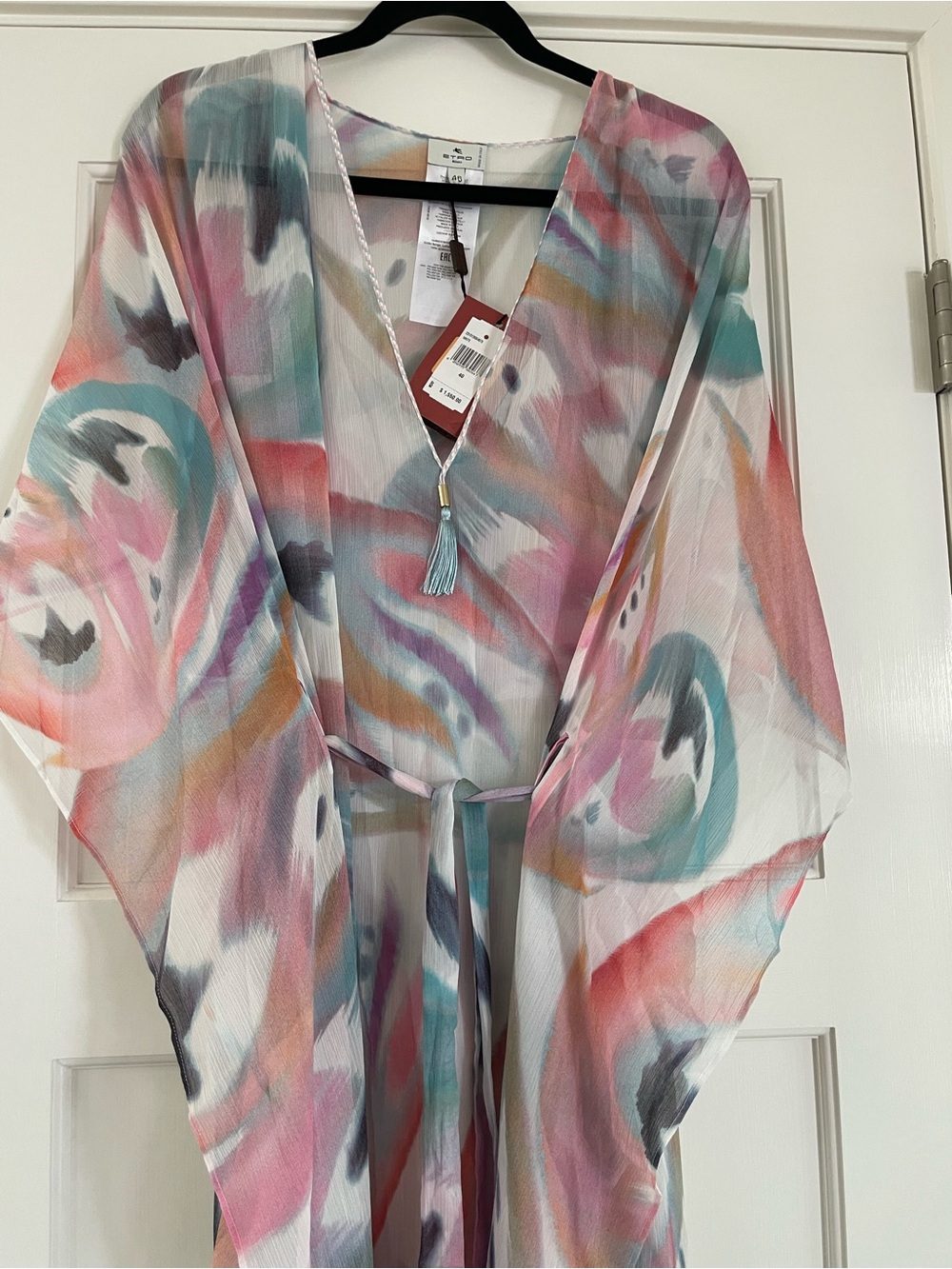 Etro Abito Mare Kaftan Maxi Dress NWT size IT 46 - Picture 7 of 9